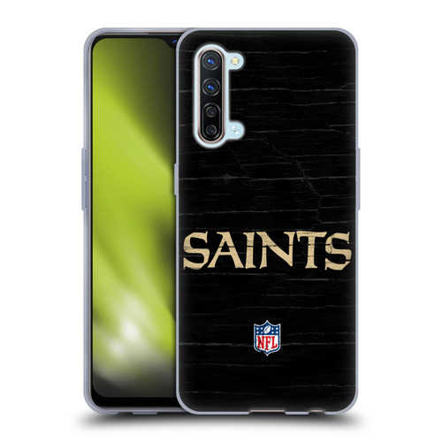 NFL New Orleans Saints Logo Distressed Look Soft Gel Case for OPPO Find X2 Lite 5G