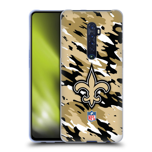 NFL New Orleans Saints Logo Camou Soft Gel Case for OPPO Reno 2