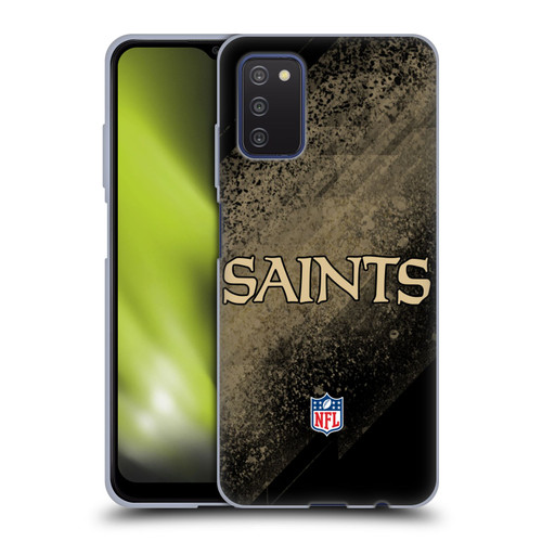 NFL New Orleans Saints Logo Blur Soft Gel Case for Samsung Galaxy A03s (2021)