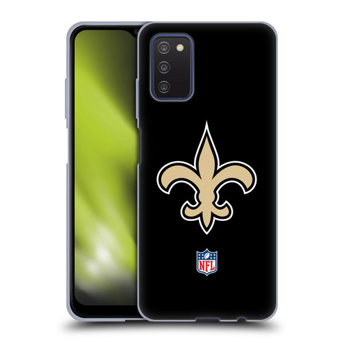 NFL New Orleans Saints Logo Plain Soft Gel Case for Samsung Galaxy A03s (2021)