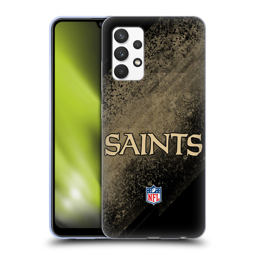 NFL New Orleans Saints Logo Blur Soft Gel Case for Samsung Galaxy A32 (2021)