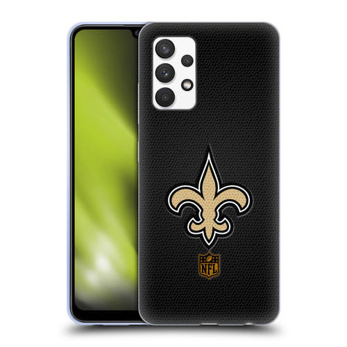 NFL New Orleans Saints Logo Football Soft Gel Case for Samsung Galaxy A32 (2021)