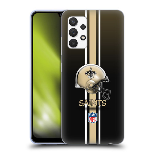 NFL New Orleans Saints Logo Helmet Soft Gel Case for Samsung Galaxy A32 (2021)