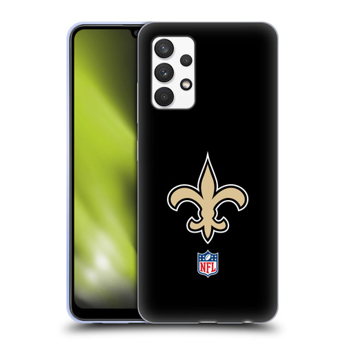 NFL New Orleans Saints Logo Plain Soft Gel Case for Samsung Galaxy A32 (2021)