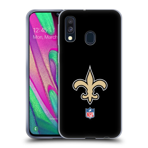 NFL New Orleans Saints Logo Plain Soft Gel Case for Samsung Galaxy A40 (2019)