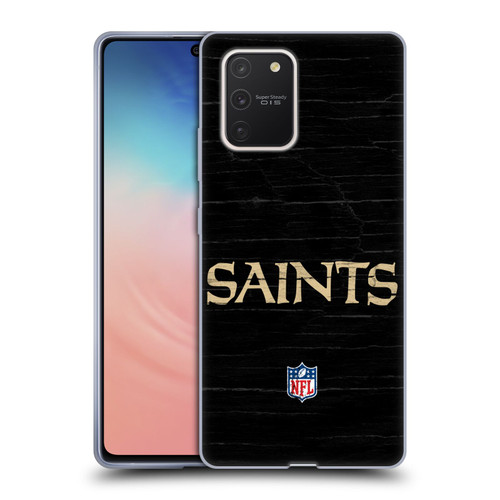 NFL New Orleans Saints Logo Distressed Look Soft Gel Case for Samsung Galaxy S10 Lite