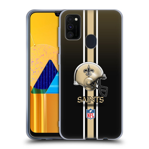 NFL New Orleans Saints Logo Helmet Soft Gel Case for Samsung Galaxy M30s (2019)/M21 (2020)