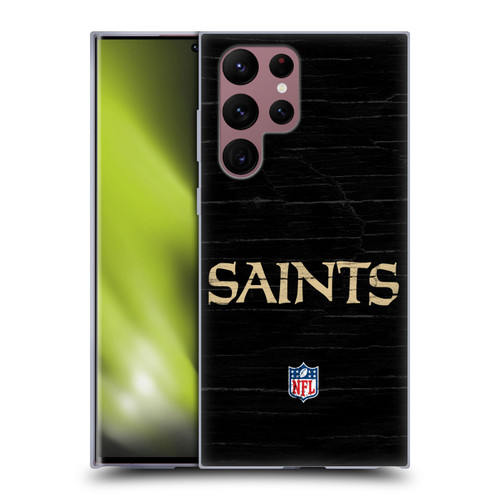 NFL New Orleans Saints Logo Distressed Look Soft Gel Case for Samsung Galaxy S22 Ultra 5G