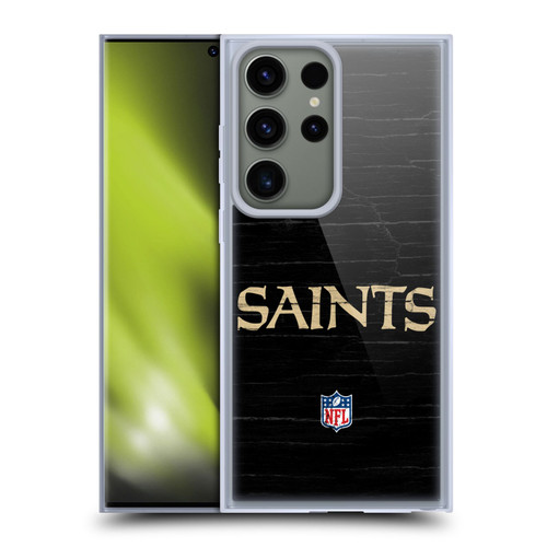 NFL New Orleans Saints Logo Distressed Look Soft Gel Case for Samsung Galaxy S23 Ultra 5G