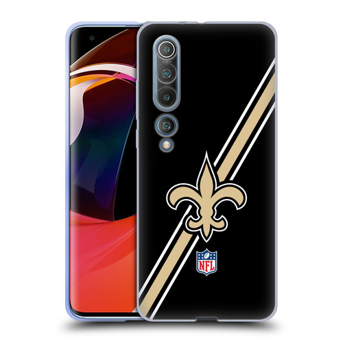 NFL New Orleans Saints Logo Stripes Soft Gel Case for Xiaomi Mi 10 5G / Mi 10 Pro 5G