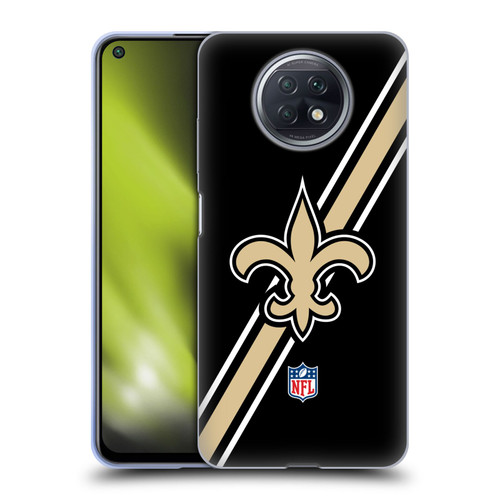NFL New Orleans Saints Logo Stripes Soft Gel Case for Xiaomi Redmi Note 9T 5G