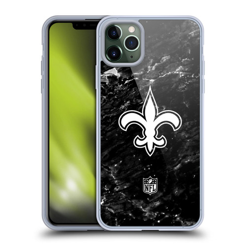 NFL New Orleans Saints Artwork Marble Soft Gel Case for Apple iPhone 11 Pro Max