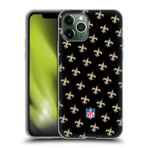 NFL New Orleans Saints Artwork Patterns Soft Gel Case for Apple iPhone 11 Pro