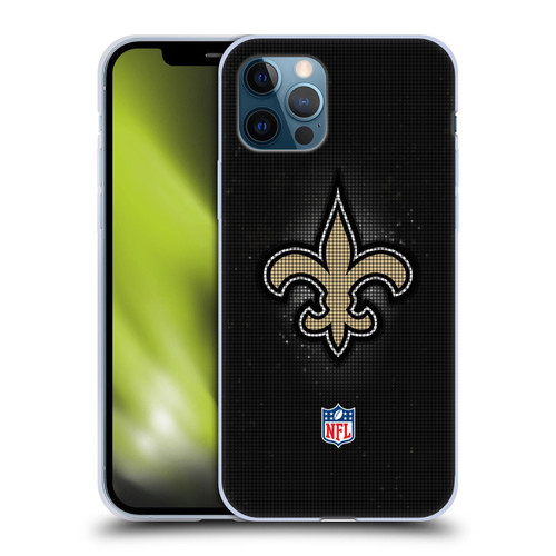 NFL New Orleans Saints Artwork LED Soft Gel Case for Apple iPhone 12 / iPhone 12 Pro