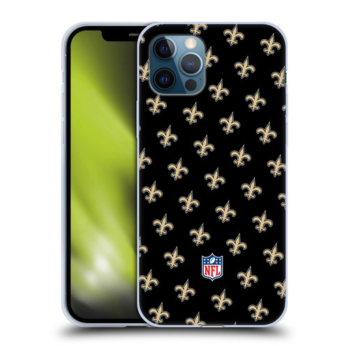 NFL New Orleans Saints Artwork Patterns Soft Gel Case for Apple iPhone 12 / iPhone 12 Pro