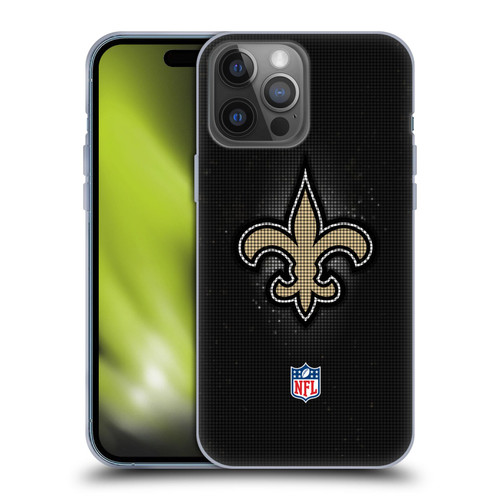 NFL New Orleans Saints Artwork LED Soft Gel Case for Apple iPhone 14 Pro Max