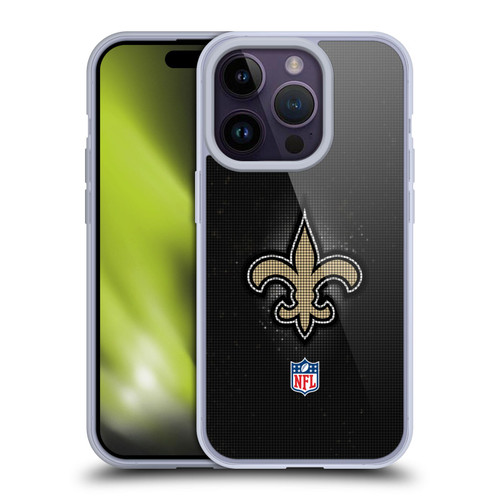 NFL New Orleans Saints Artwork LED Soft Gel Case for Apple iPhone 14 Pro