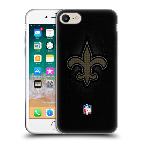 NFL New Orleans Saints Artwork LED Soft Gel Case for Apple iPhone 7 / 8 / SE 2020 & 2022