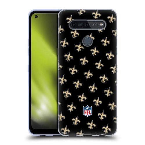 NFL New Orleans Saints Artwork Patterns Soft Gel Case for LG K51S
