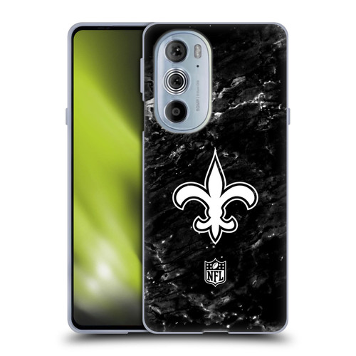 NFL New Orleans Saints Artwork Marble Soft Gel Case for Motorola Edge X30