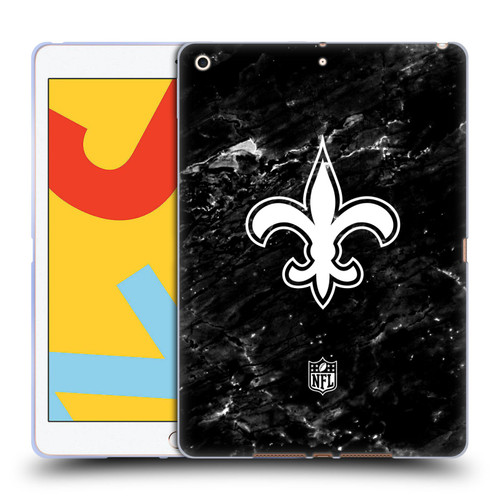 NFL New Orleans Saints Artwork Marble Soft Gel Case for Apple iPad 10.2 2019/2020/2021