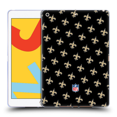 NFL New Orleans Saints Artwork Patterns Soft Gel Case for Apple iPad 10.2 2019/2020/2021