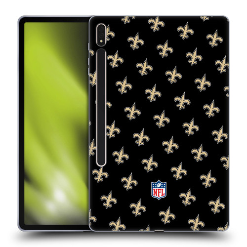 NFL New Orleans Saints Artwork Patterns Soft Gel Case for Samsung Galaxy Tab S8 Plus