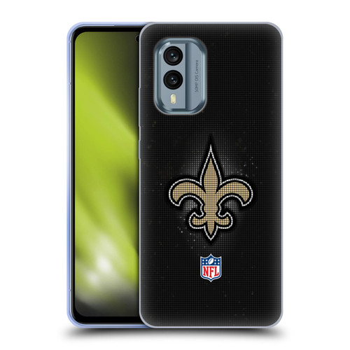 NFL New Orleans Saints Artwork LED Soft Gel Case for Nokia X30