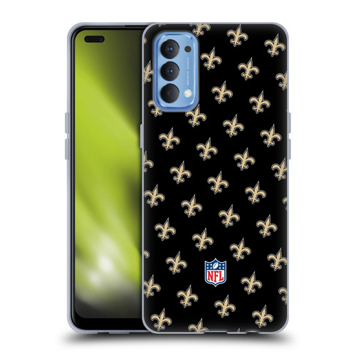NFL New Orleans Saints Artwork Patterns Soft Gel Case for OPPO Reno 4 5G