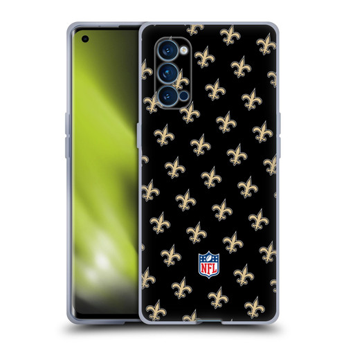 NFL New Orleans Saints Artwork Patterns Soft Gel Case for OPPO Reno 4 Pro 5G