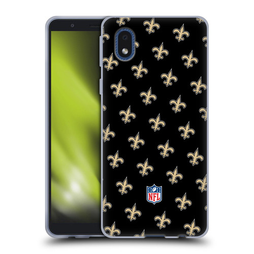 NFL New Orleans Saints Artwork Patterns Soft Gel Case for Samsung Galaxy A01 Core (2020)