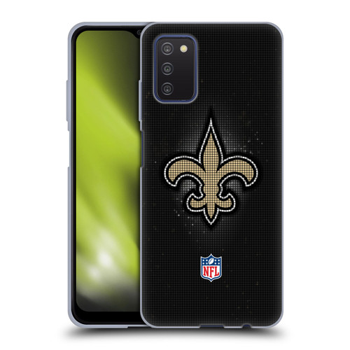 NFL New Orleans Saints Artwork LED Soft Gel Case for Samsung Galaxy A03s (2021)
