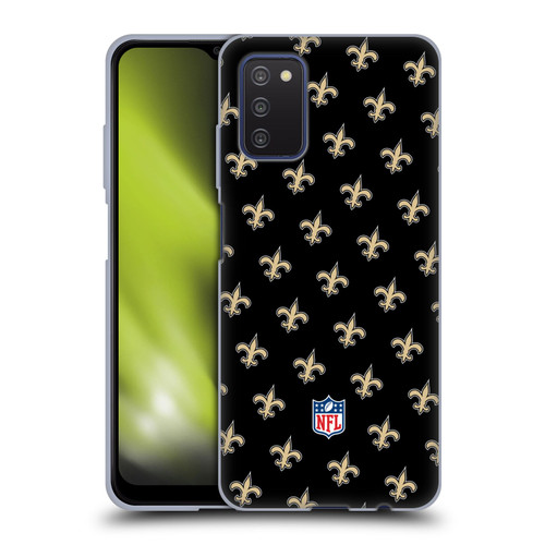 NFL New Orleans Saints Artwork Patterns Soft Gel Case for Samsung Galaxy A03s (2021)