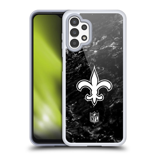 NFL New Orleans Saints Artwork Marble Soft Gel Case for Samsung Galaxy A13 (2022)