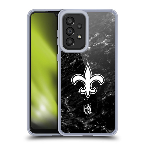 NFL New Orleans Saints Artwork Marble Soft Gel Case for Samsung Galaxy A33 5G (2022)
