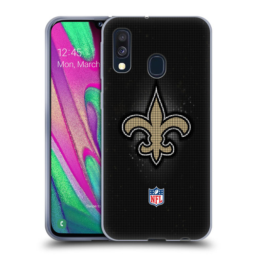 NFL New Orleans Saints Artwork LED Soft Gel Case for Samsung Galaxy A40 (2019)