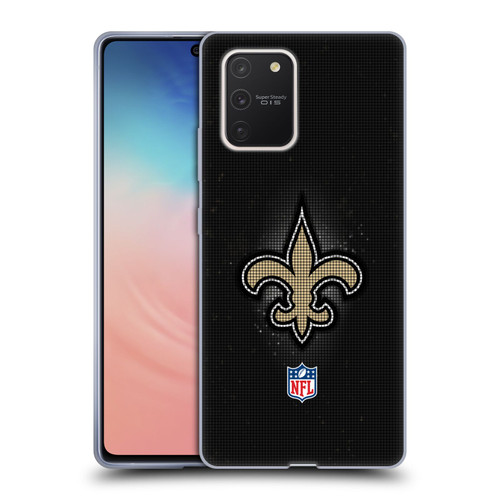 NFL New Orleans Saints Artwork LED Soft Gel Case for Samsung Galaxy S10 Lite