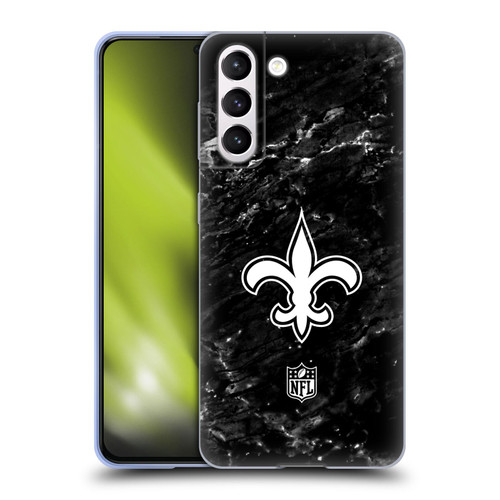 NFL New Orleans Saints Artwork Marble Soft Gel Case for Samsung Galaxy S21 5G