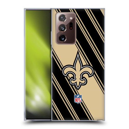 NFL New Orleans Saints Artwork Stripes Soft Gel Case for Samsung Galaxy Note20 Ultra / 5G