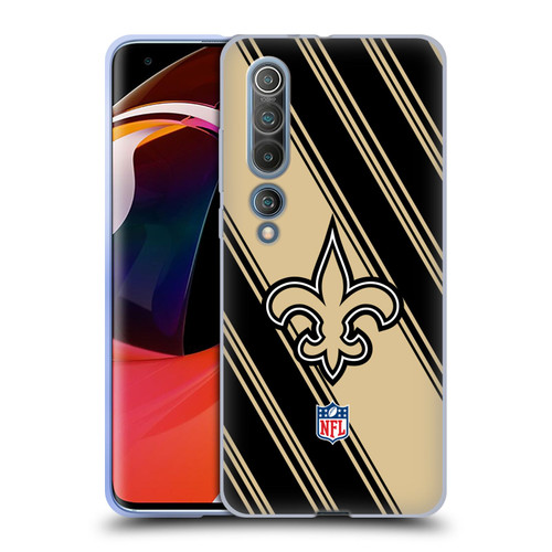 NFL New Orleans Saints Artwork Stripes Soft Gel Case for Xiaomi Mi 10 5G / Mi 10 Pro 5G