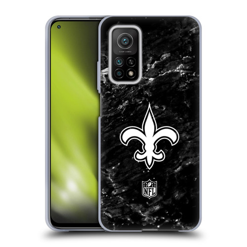 NFL New Orleans Saints Artwork Marble Soft Gel Case for Xiaomi Mi 10T 5G