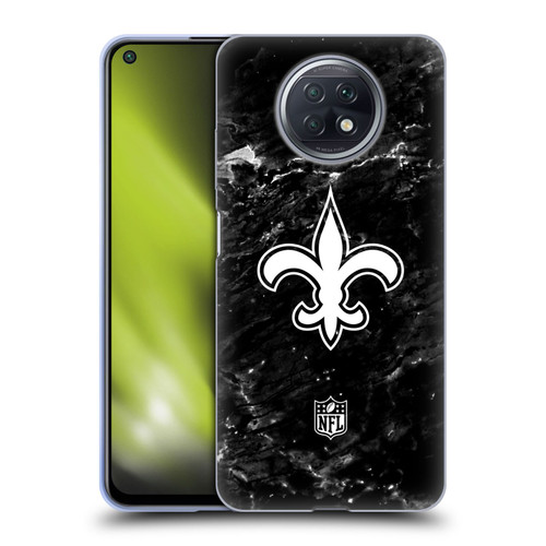 NFL New Orleans Saints Artwork Marble Soft Gel Case for Xiaomi Redmi Note 9T 5G
