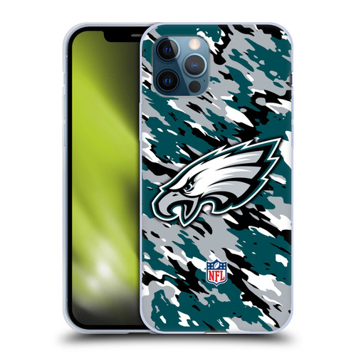 NFL Philadelphia Eagles Logo Camou Soft Gel Case for Apple iPhone 12 / iPhone 12 Pro