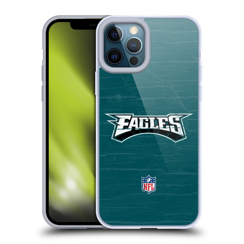 NFL Philadelphia Eagles Logo Distressed Look Soft Gel Case for Apple iPhone 12 Pro Max