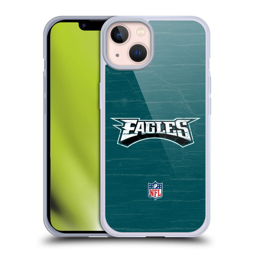 NFL Philadelphia Eagles Logo Distressed Look Soft Gel Case for Apple iPhone 13