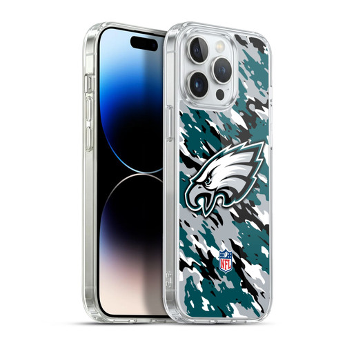 NFL Philadelphia Eagles Logo Camou Soft Gel Case for Apple iPhone 13 Pro Max