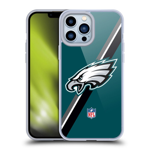 NFL Philadelphia Eagles Logo Stripes Soft Gel Case for Apple iPhone 13 Pro Max