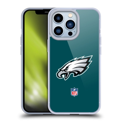 NFL Philadelphia Eagles Logo Plain Soft Gel Case for Apple iPhone 13 Pro