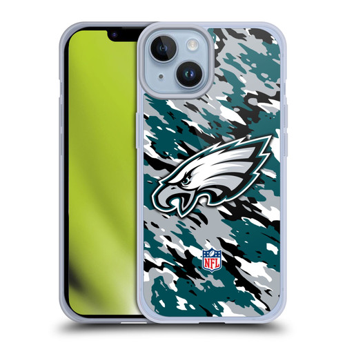 NFL Philadelphia Eagles Logo Camou Soft Gel Case for Apple iPhone 14