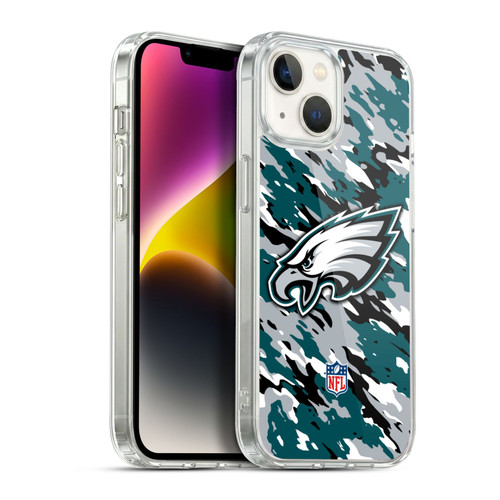 NFL Philadelphia Eagles Logo Camou Soft Gel Case for Apple iPhone 14